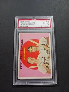 1959 Topps #34 Pitchers Beware Al Kaline Charlie Maxwell Detroit Tigers⚾️ PSA 6 - Picture 1 of 2