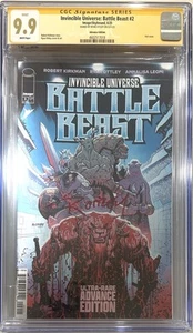 INVINCIBLE UNIVERSE: BATTLE BEAST #2 ADVANCE ED. CGC SS 9.9🔥SIGNED RYAN OTTLEY - Picture 1 of 2