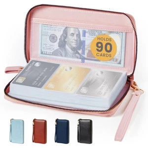 Sooez Safe Zipper Business Card Holder Organizer Book, 180 Capacity Credit Ca... - Picture 1 of 7