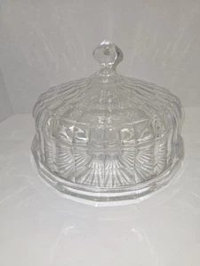 GODINGER SHANNON FOUR IN ONE CRYSTAL CAKE DOME / PUNCH BOWL / SERVER - Picture 1 of 20
