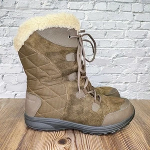 Columbia Women's Ice Maiden II Boot Size 9 Waterproof Lace Up Brown Suede Nylon - Picture 1 of 13