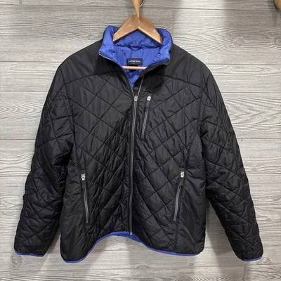 Chaqueta acolchada Lands’ End para niños L 14-16 negra Primaloft nailon bolsillos con carcasa Foto 1 de 4