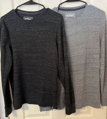 Urban Pipeline Lote de 2 Hombre Manga Larga Cuello Redondo Talla PEQUEÑA Waffle Térmico Foto 1 de 4