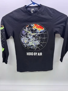 Camisa negra manga larga Hood By Air Small Radar HBA Museum - Imagen 1 de 10