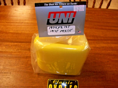  Yamaha  YZ125A  MX100 Mx125 MX175 A & B Cleaner Air Filter & Cage UNI NU-2220  - Image 1 of 4