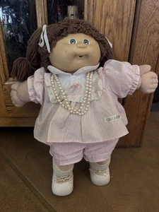 VTG Cabbage Patch Doll Xavier Roberts Brown Hair Blue Eyes 1978-1982 Appalachian - Picture 1 of 9