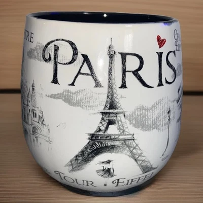 Taza Paris 12 Oz blanca con diseño negro. Muy bonito Foto 1 de 4