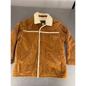 Chaqueta de Camionero LP Uomo Collection Para Hombres Marrón Gamuza Forrada Sherpa Talla XL - Imagen 1 de 12