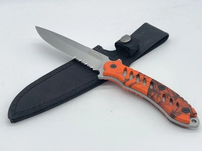 Cuchillo de caza REMINGTON China Sportsman Series naranja roble musgo camuflaje con funda Foto 1 de 4