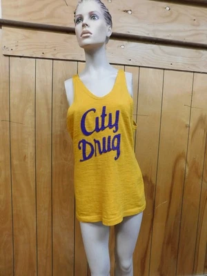 Vintage Wilson Size 40 Yellow Wool Basketball Tank Shirt CITY DRUG - Image 1 of 4