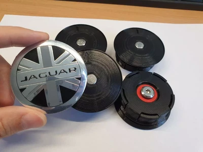 Bujes de rueda flotantes de 50 mm de diámetro para Jaguar X-Type / S-Type / XJ (logotipo 56 mm) Foto 1 de 3