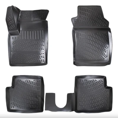 Tappetini auto set 4 pz. FIAT PANDA 169  2003-2012 Gomma a Vaschetta, Poggiapede - Immagine 1 di 4
