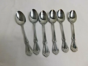 J3 - International Silver Westbrook Stainless Flatware Teaspoons Lot of 6 - Picture 1 of 5
