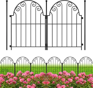 Decorative Garden Fence 20 Panels, No Dig Rustproof Metal Fencing 21Ft Long Anim - Picture 1 of 7