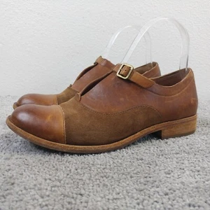 Kork Ease Niseda Oxford Womens Size 7 Shoes Cap Toe Buckle Brown Leather - Picture 1 of 14