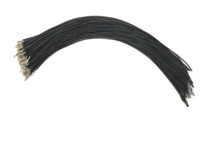 Dupont 2.54mm Crimped Terminal Pins Black Wire 30cm DIY Housing Connector 30pcs - Picture 1 of 4