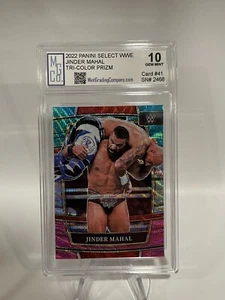 Panini Select 2022 WWE JINDER MAHAL TRICOLOR PRIZM graduado MGCo. Gem Mint 10 - Imagen 1 de 1