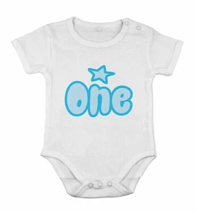 My 1st First Birthday Kid Present Babygrow Newborn Romper Body boy vest onepiece - Bild 1 von 5