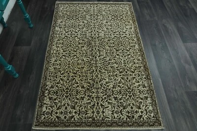 3.6x5.6 ft, TURKISH VINTAGE Rug, Antique Rug, Oushak Rug, Beige Brown Floral Rug - Image 1 of 4