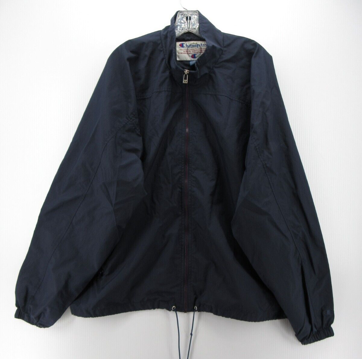 VINTAGE Champion Jacket Men XL Blue Windbreaker Coat Full