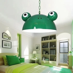 Cute Frog Head Semi Flush Mount Ceiling Light Wrought Iron Pendant Light - Picture 1 of 8