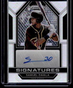 Samuel Zavala 2023 Panini Prizm Signatures Silver #SIG-SZ San Diego Padres - Picture 1 of 2