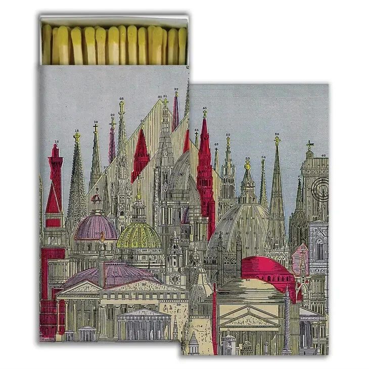 Wood Matches Box of 50 Architecture and Buildings - Image 1 of 1