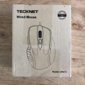 TECKNET USB Wired Mouse 6-Button Corded Mouse with 2 Adjustable DPI Optical Co - Picture 1 of 2