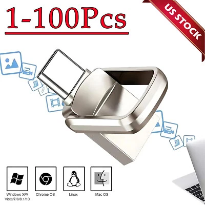 1/2TB Type C/USB-A USB 3.0 Flash Drive Thumb Drive Memory Stick for PC Lapto LOT - Image 1 of 4