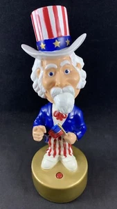 Vintage Gemmy Musical Uncle Sam Bobblehead Plays America The Beautiful - Picture 1 of 6