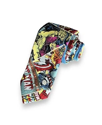 Corbata de superhéroe, corbata Marvel. Corbata de cuello Capitán América. Corbata Spider-Man Foto 1 de 4