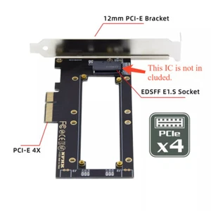 NVMe Ruler 1U GEN-Z EDSFF E1.S Carrier Adapter to PCI-E 4X Host Adapter - Bild 1 von 3
