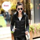 M-3Xl Thick Slim Fit Hoodie + Stand Collar Puffer Jacket Winter Wear For Women
