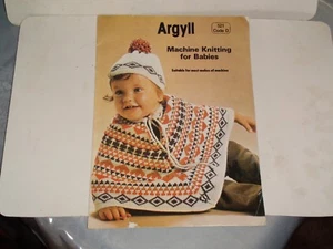 KNITTING MACHINE MAGAZINE/ BOOK: ARGYLL MACHINE KNITTING FOR BABIES - Picture 1 of 4
