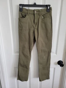 Lucky Brand Girls Green Classic Straight Stretch Adjustable Waist Pants Size 10 - Picture 1 of 8