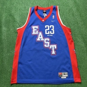 NIKE Lebron James Jersey All Star NBA 2004 East 23 Vintage Cleveland CAVS Sz LG - Picture 1 of 4