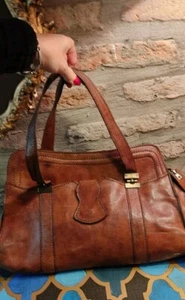 BORSA O BORSETTA VINTAGE DONNA IN CUOIO VERA PELLE A Spalla O A Mano - Foto 1 di 13