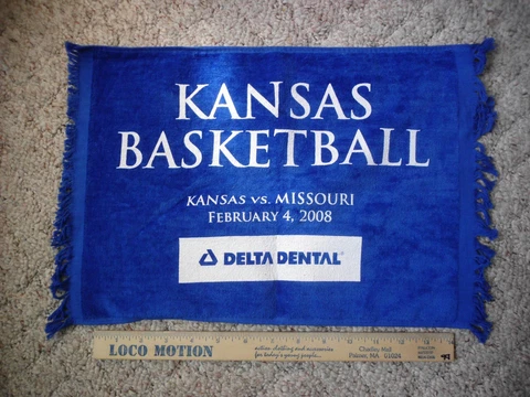 2008 Kansas University Jayhawks Basketball Towel {Missouri Tigers] Cover