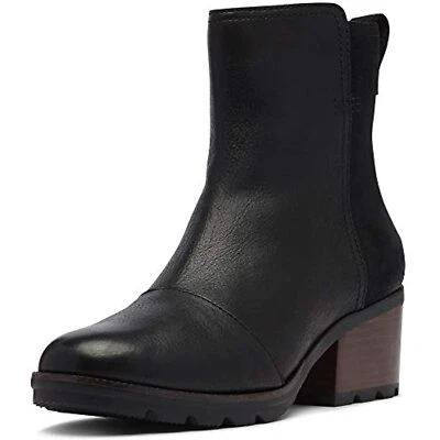 Botín de lluvia Sorel Cate para mujer negro impermeable talla 6M Foto 1 de 4