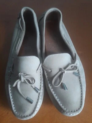 Mercanti Fiorentini Women’s Driving Loafers Beige Shoes Moccasin Slip On 7.5B - Imagem 1 de 4