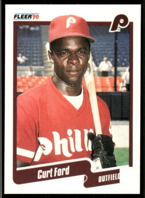 1990 Fleer #557b Curt Ford - Image 1 of 2