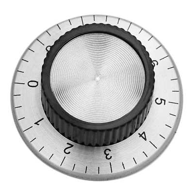 Potiknopf Drehknopf Reglerknopf ALU Schwarz Potentiometer 6mm Achse Aluminium - Bild 1 von 2