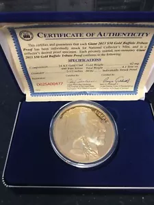 Caja de prueba de búfalo de plata gigante de la Casa de la Moneda de Coleccionista Nacional 4,1 oz y certificado de autenticidad - Imagen 1 de 4