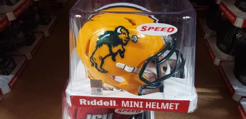 NORTH DAKOTA STATE BISON  SPEED  MINI HELMET RIDDELL NEW IN BOX Cover