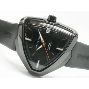 HAMILTON WATCH VENTURA ELVIS 80 H24585331 AUTOMATIC WINDING MEN'S BLACK DIAL F/S - Picture 1 of 18