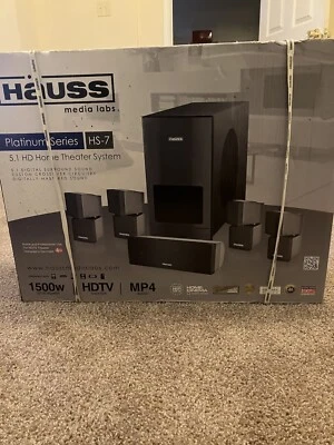 Hauss Media Labs Platinum Series HS-7 5.1 HD Home Theater System Speaker set - Image 1 of 4