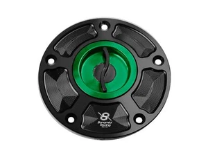 Bonamici Green Aluminum Tank Cap to fit Kawasaki ER-6N 2007-2011 - Picture 1 of 2