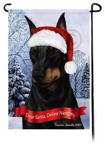 Dear Santa, Define Naughty Garden Flag - Manchester Terrier 087 - Picture 1 of 1