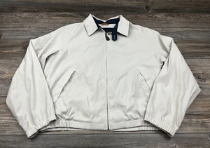 Timberland Weathergear Mens Jacket Beige XL Full Zip Collared Preppy Dadcore - Picture 1 of 16