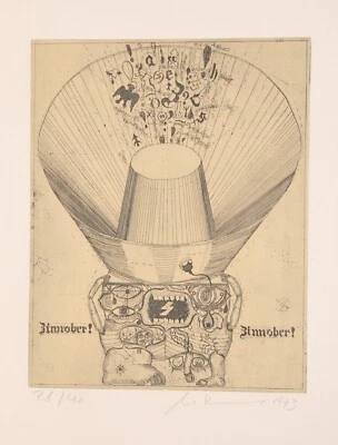 Uwe Bremer/Radierung/Handsigniert/Klein Baches - E.T.A. Hoffmann/1973/40 Exem./8 - Bild 1 von 2